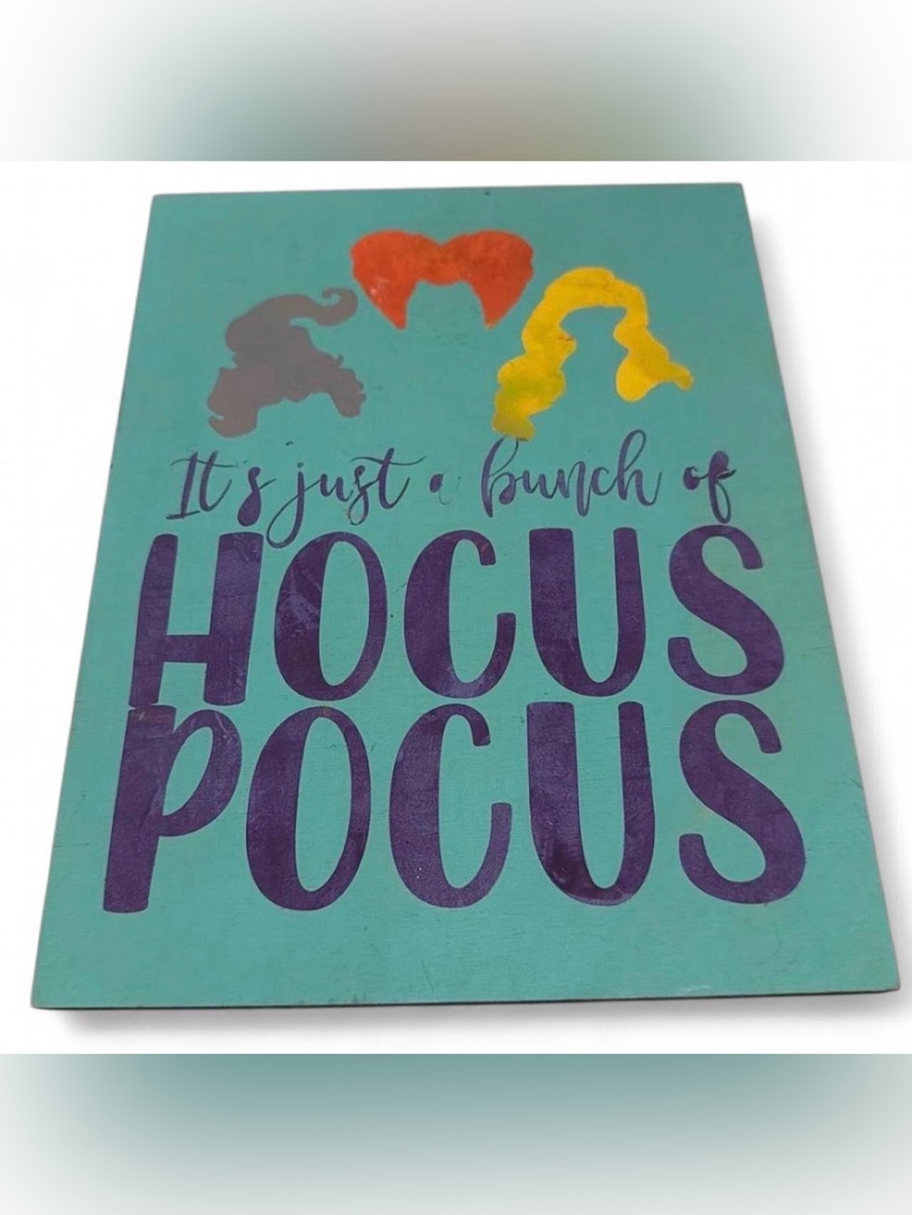 Turquoise 'Hocus Pocus' Decorative Wall Plaque